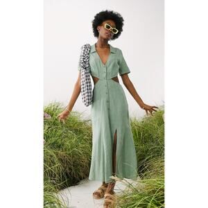 ASOS Green Midi Dress with Elegant Silhouette